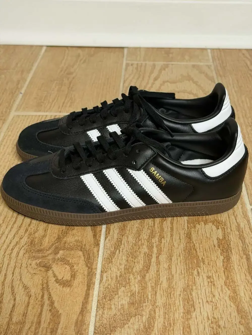 Adidas Samba OG Black White Gum Sneakers Size Men's 5 / Women's 6.5